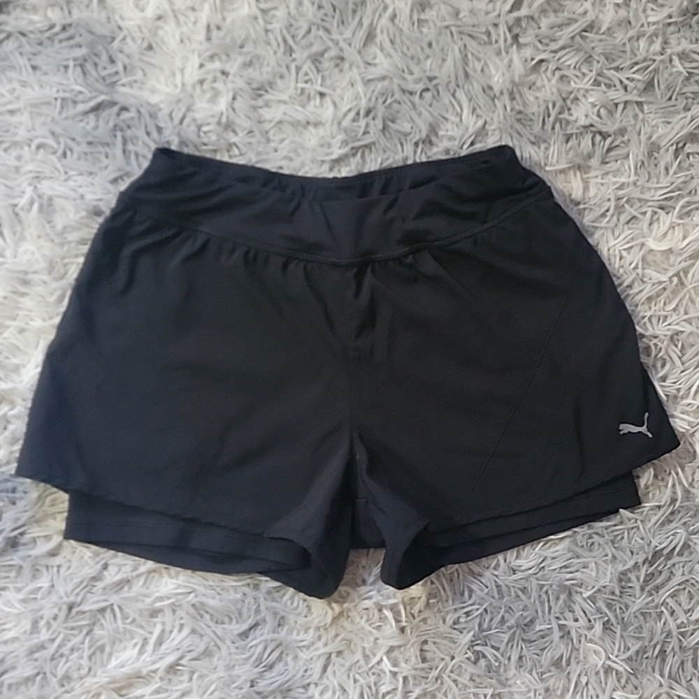 PUMA Black Athletic Shorts Size S